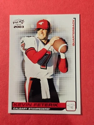 2003 Pacific CFL Red #18 Kevin Feterik, cd1 - Image 1 of 3