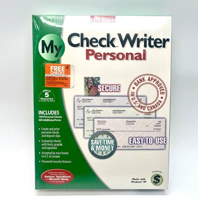 MySoftware My Personal Check Writer Crear e Imprimir Cheques Personales Windows XP Foto 1 de 4