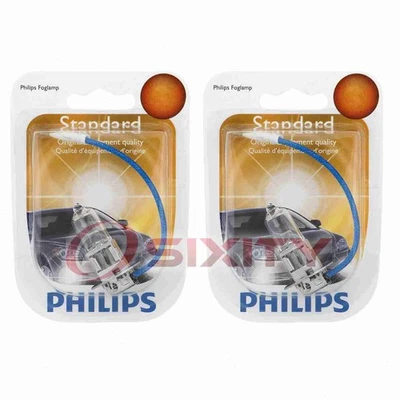2 pc Philips Front Fog Light Bulbs for Mitsubishi 3000GT Diamante Eclipse jx - Image 1 of 4