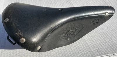 Nuevo de Lote Antiguo Ideal TB 39 Track Racer TT Cuero Bicicleta Sillín Asiento Brooks Schwinn Años 50 Foto 1 de 4