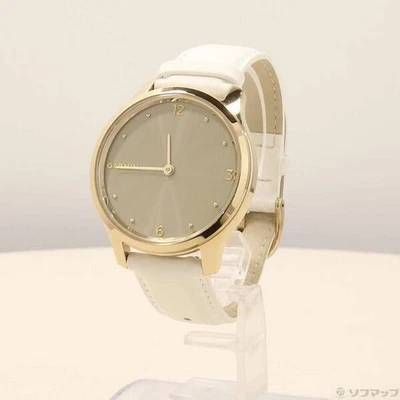 Garmin vivomove Luxe Hybrid Smartwatch 24K Gold PVD White Leather w/Manual - Image 1 of 4
