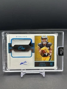 2022 Panini One George Pickens Doppia Patch Blu Rookie Auto RPA RC/99 Steelers - Foto 1 di 3