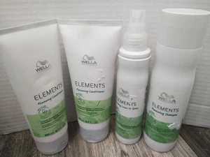 Wella Elements Renewing Shampoo, 8.4oz conditioner (2) 6.7 oz & leave in spray - Picture 1 of 7