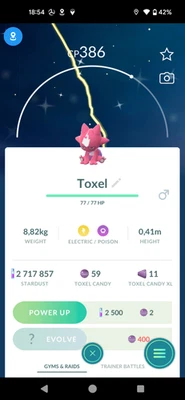 Pokemon Trade Go Shiny Toxel sin registrar 30 días Foto 1 de 2