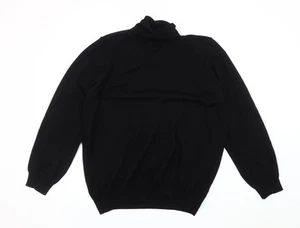 Marks and Spencer Men's Black Wool Roll Neck Jumper XL - Picture 1 of 12