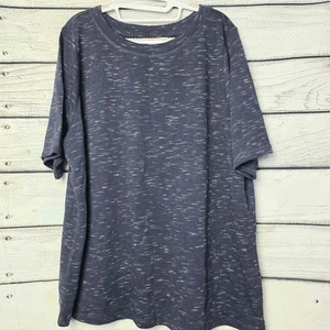CJ Banks Navy Relaxed Restyled T-Shirt Top 2X Neu mit Etikett - Bild 1 von 7