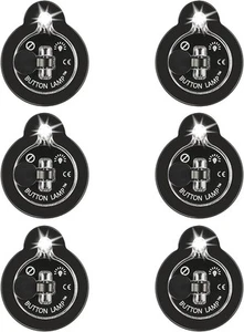 Botón Pantera Visión LÁMPARA Adhesivo LED Luz 6 Unidades (Pack de 1), Negro - Imagen 1 de 7