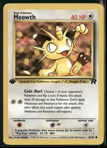 Team Rocket #62/82 Meowth 1st Edition - Picture 1 of 2