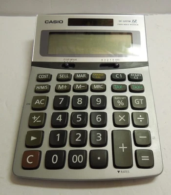 Casio DF-320TM 12-Digit Desktop Calculator – Two-Way Power – TAX, COST, SELL - Image 1 of 4