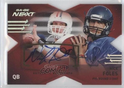 2012 SAGE Next Red Die-Cut /16 Nick Foles #SA-15 Rookie Auto RC - Image 1 of 2