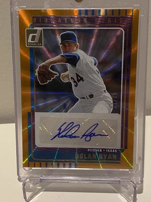 2025 Donruss 签名系列橙色 Nolan Ryan 签名 21/25 — 第 1/2 张图片