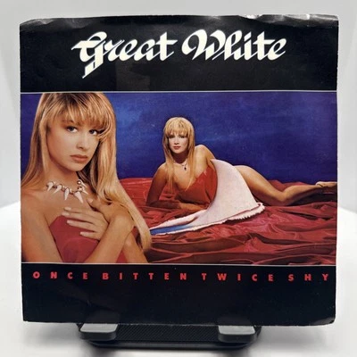 Great White - Once Bitten Twice Shy -  45 rpm w/picture sleeve Foto 1 de 3