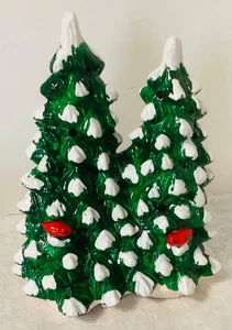 DEPT 56 DOUBLE CERAMIC TREE Snowhouse Series - Bild 1 von 5