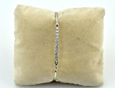 Armreif 585/000 14 K Weißgold 11 Brillanten zus. 0,75 ct - Bild 1 von 3