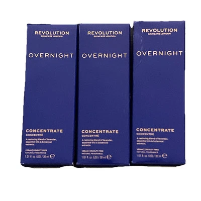3 Revolution Skincare London Overnight Skin Oil Concentrate 1.01oz Restore Vegan - Imagem 1 de 4