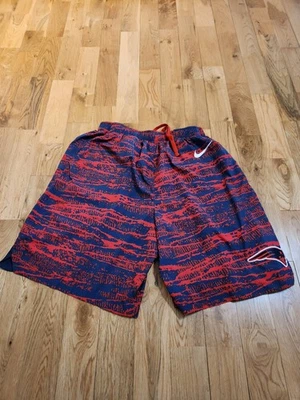 Pantalones Cortos Nike NFL New England Patriots Exclusivos para Jugadores Azul y Rojo Talla L Foto 1 de 4