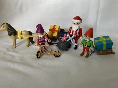 Playmobil Traîneau Père Noël Poney Lutins Cadeaux Luge Jouets Christmas - Photo 1/2