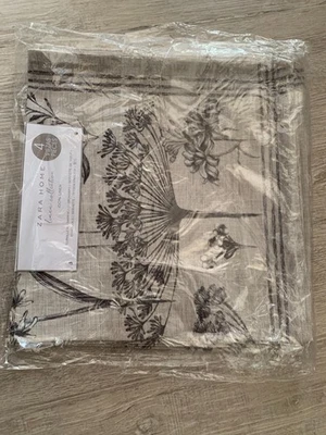 ZARA HOME Pack Serviette  leinen Collection (4 Stück) 100 % Leinen Neu  - Bild 1 von 3