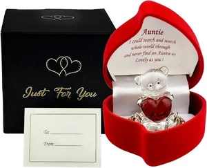 Red Heart Gift Auntie Birthday Anniversary Christmas Xmas Mother's Day Present - Picture 1 of 5