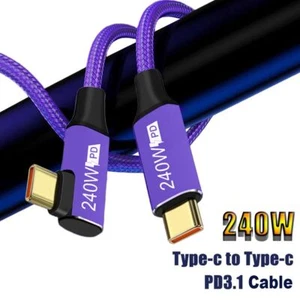QC 4.0 Type-C Data Cord 48V 5A PD 240W Line Purple USB-C Fast Charging Cable - Picture 1 of 9