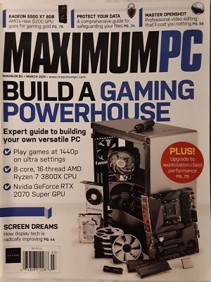 Maximum PC March 2020 FREE SHIPPING Build a Gaming Powerhouse NEW protect data - Image 1 of 4