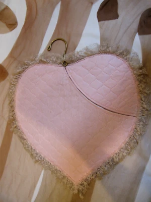 Vtg 3 Pares de medias de nylon 1950 con soporte para bolsa de encaje rosa Foto 1 de 4