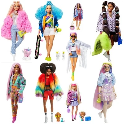 Barbie Extra Doll Snodata Bambola con Accessori 3 + Anni - Mattel - - Immagine 1 di 4