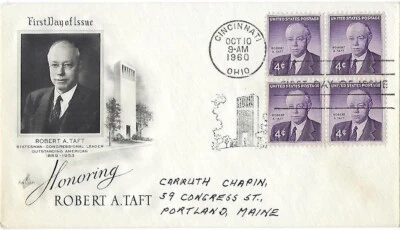 10 '60 FDCs Taft SC#1161, SEATO SC#1151 B4+3, Franklin Credo 1140, Employ Hdcp - Image 1 of 4