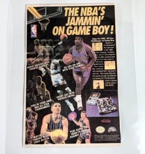 1991 NBA All-Star Challenge Ad Jammin' on Game Boy Isiah Thomas LJN Poster - Picture 1 of 6