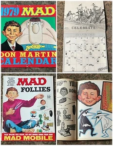 MAD FOLLIES Magazine with Mad Mobile BONUS & 1979 MAD Don Martin Calendar, Clean - Picture 1 of 12