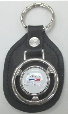 Llavero de cuero vintage blanco para volante Dodge Charger 1966 1967 1968 1969 Foto 1 de 3