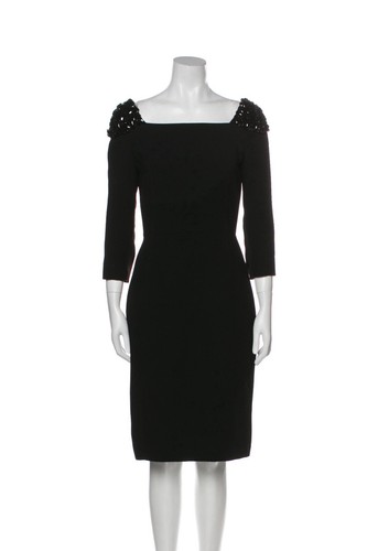 Abito da cocktail abbellito Burberry London cristallo nero taglia 6 medio