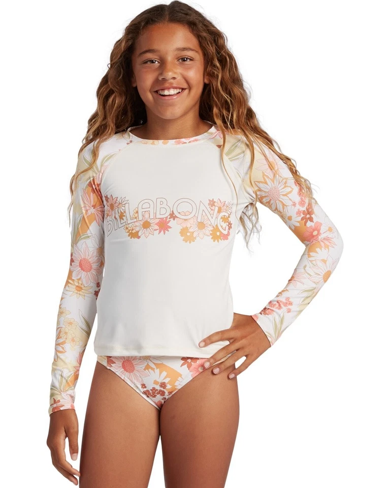 Billabong L79358 Niñas Multicolor Sol Manga Larga Rashguard Set Talla 10 Foto 1 de 1