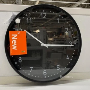 IKEA BONDIS Wall clock, low-voltage/black, 15" BRAND NEW - Picture 1 of 6