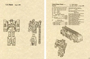 Transformers HOTSPOT US Patent Art Print READY TO FRAME! Protectobot Takara - Picture 1 of 1