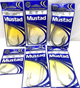 Mustad verschiedene Größen Sea Demon J Haken für Trolling Menge 10 Haken - Bild 1 von 2