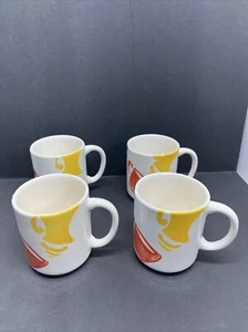 Lote de 4 tazas multicolores TRE CI hechas en Italia - Imagen 1 de 7