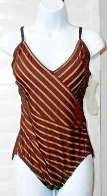 Traje Carmen Marc Valvo Marrón Una Pieza Talla 10 $121 Nuevo Con Etiquetas Foto 1 de 2