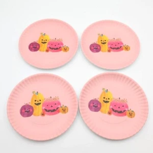 Platos de melamina Jack-o-lantern Halloween calabazas rosas Katherine Herrell - Imagen 1 de 4
