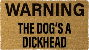 Badass Door Mats Coir Funny Novelty Gift Internal Dogs D**khead - Picture 1 of 2