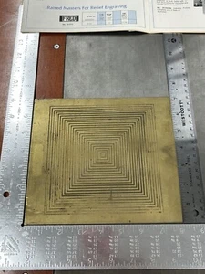EXTRA LARGE FRAMES SQUARES 7” X 8” BRASS MASTER TEMPLATE FOR NEW HERMES ENGRAVER - Picture 1 of 9