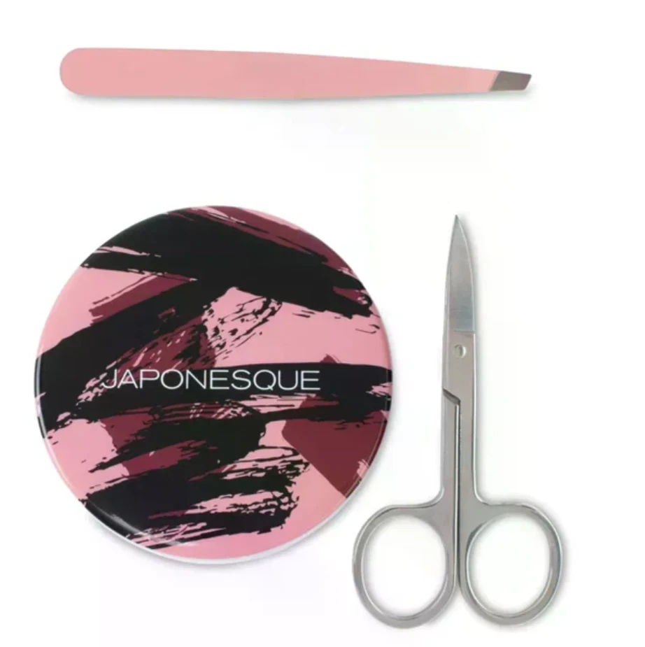 JAPONESQUE Brow Kit 3 Piece Set Mirror Tweezers Scissors - Image 1 of 1