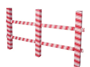 3-D Candy Cane Fence Prop Christmas Decor Holiday Outdoor Yard Display Red White - Picture 1 of 5