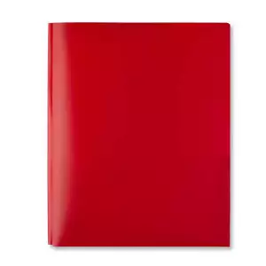 Pen+Gear 3-Prong 2-Pocket Poly Folder, Red - Picture 1 of 5