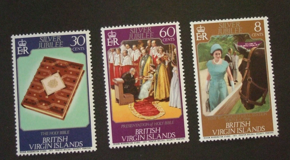 Islas Vírgenes Británicas BVI 1977 Jubileo de Plata MNH UM sin montar como nuevo Foto 1 de 1