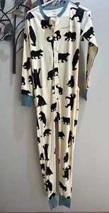 HATLEY One Piece Bear Bum Flapjack Trap Door Union Suit Adult Small Pajama - Picture 1 of 7