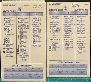 2007 NEW YORK METS, STRAT-O-MATIC Baseball, ORIGINAL, MINT, 34 cards - Picture 1 of 1
