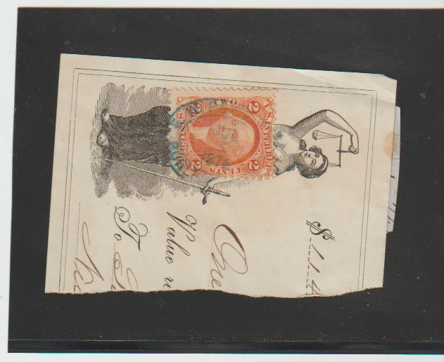 U.S.  Scott #R15c SON Jul-5-1870 W.Peck & Co. CXL on Part of Check - Image 1 of 1