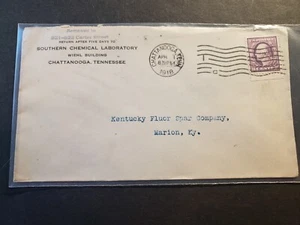 SOUTHERN CHEMICAL Co, CHATTANOOGA, TN 1918 WWI Postal History Cover to Marion KY - Picture 1 of 2