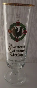 Weissbierglas Weizenglas Gutmann Wirtshausschild Goldener Hahn 0,5L NEU - Bild 1 von 1